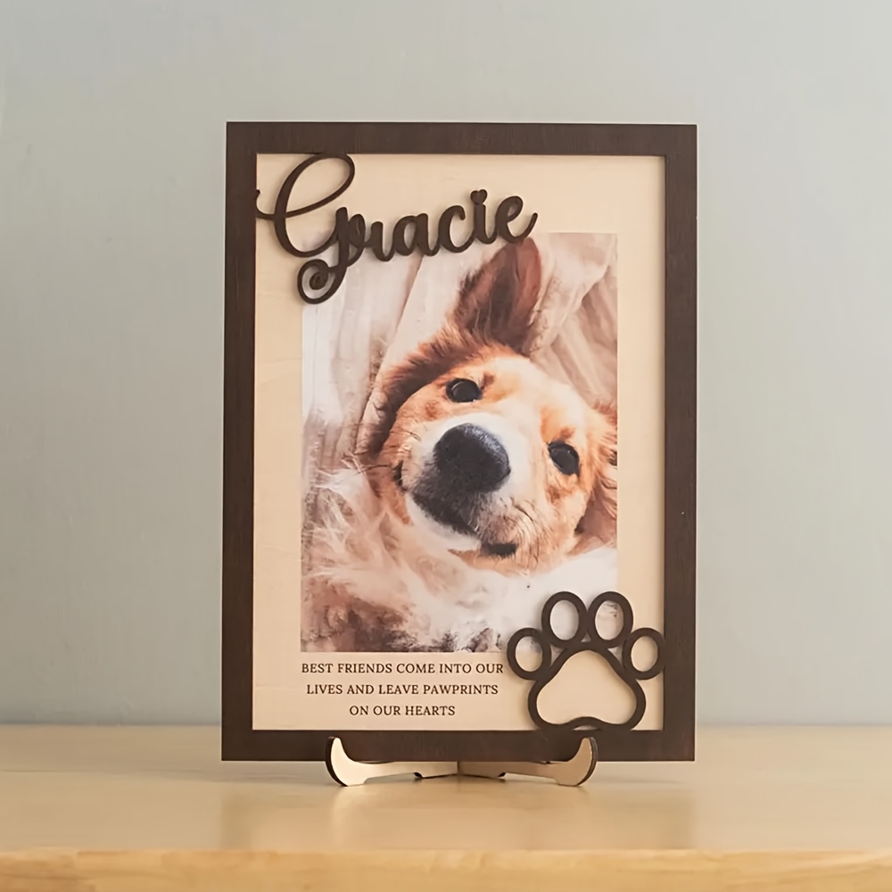 Photographic Memory - Customizable Personalized Wooden Pet Photo Frame