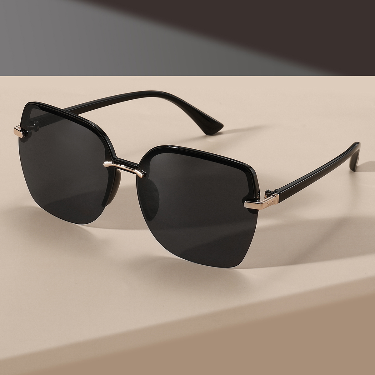 Photography Framing - Retro Minimalist Large Square Frame Glasses