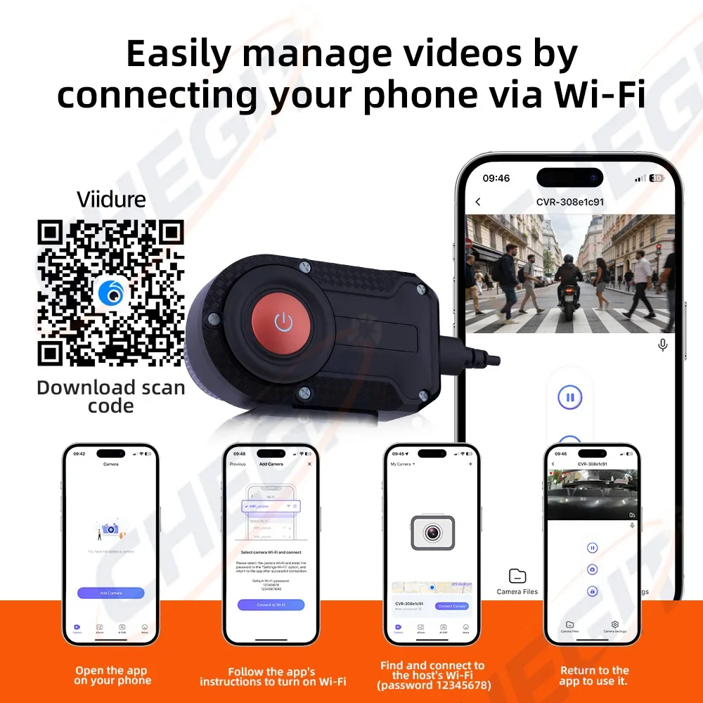 Motorcycle DVR 2K HD WiFi With - огляд і ціна Photographic Memory