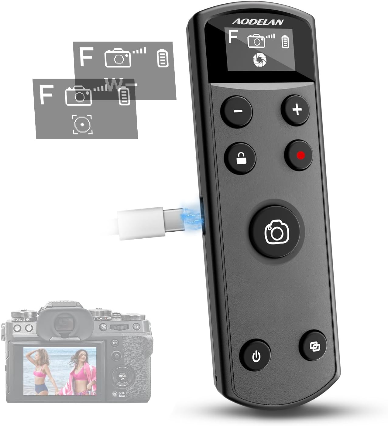 Black USB-C Rechargeable Remot - огляд і ціна Fujifilm Camera X-T5