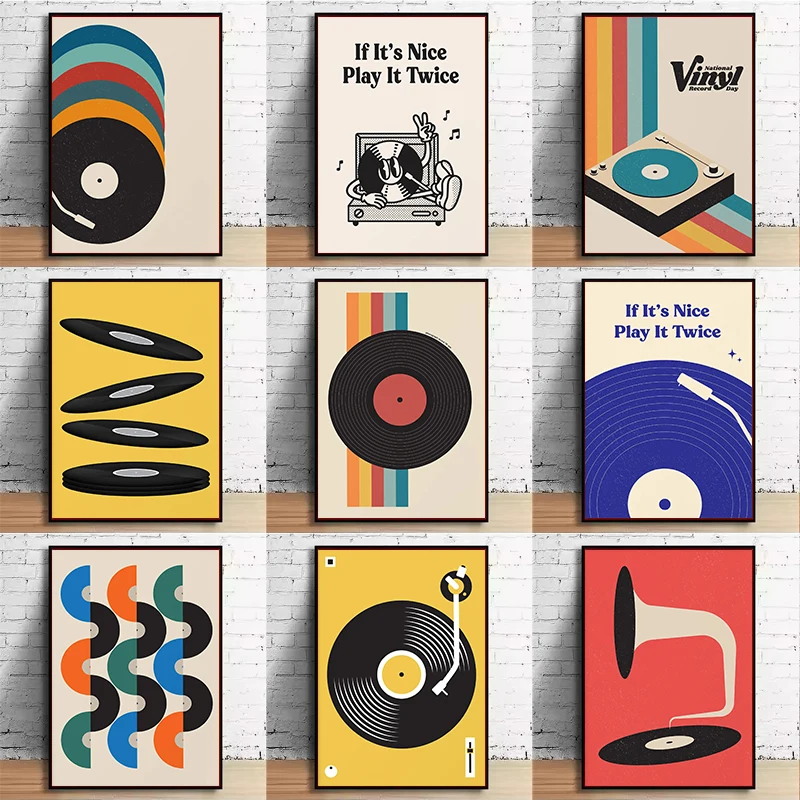 Mid Century Vinyl Record Canva - огляд і ціна Photography Pose