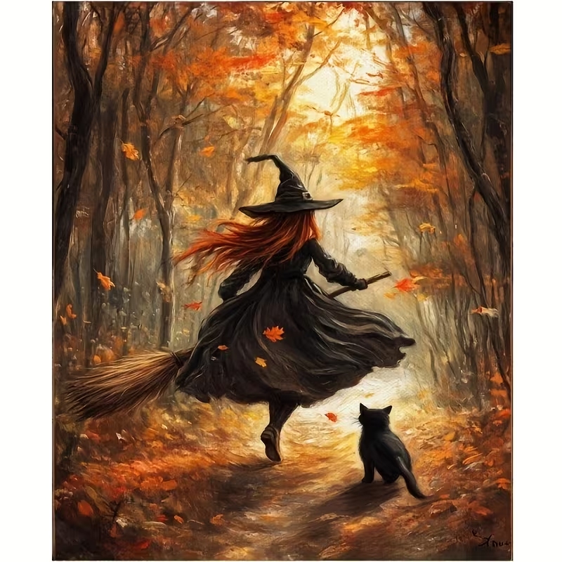 Retro Alloween Autumn Witch On - огляд і ціна Photography Image
