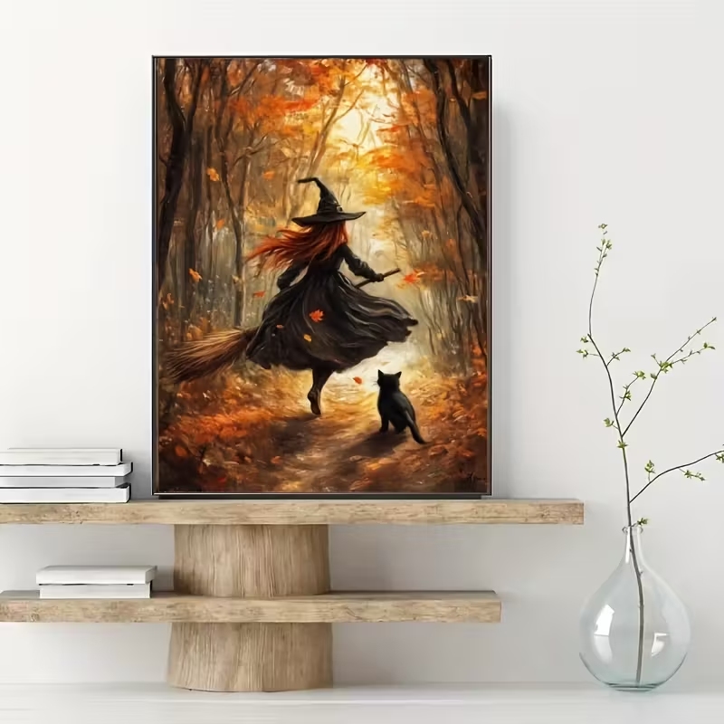 Retro Alloween Autumn Witch On - огляд і ціна Photography Image