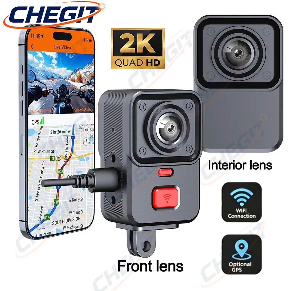 2 Camera Motorcycle DVR 2K HD  - огляд і ціна Photographic Memory